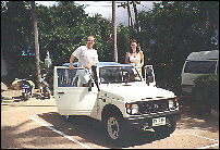 Unser Mietwagen - ein Suzuki-Jeep